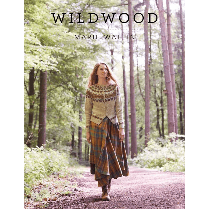 Cover of Wildwood by Marie Wallin featuring a Model wearing a Marie Wallin knit cardigan.