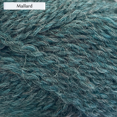 Marie Wallin's British Breeds yarn, a fingering weight, in color Mallard, a medium teal