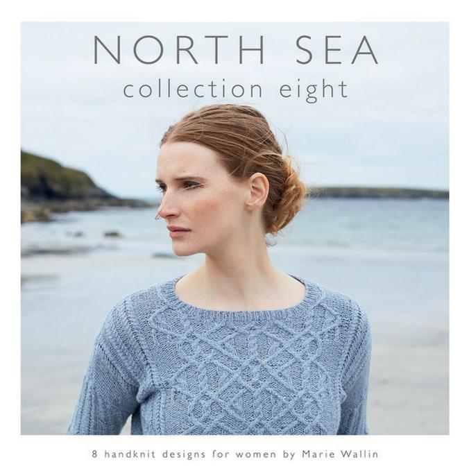 Cover of North Sea Collection eight by Marie Wallin featuring a model wearing a light blue sweater.