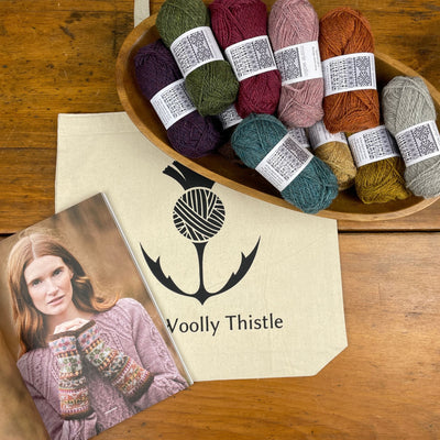 Wensley Fingerless Mitts Yarn Set in Marie Wallin's British Breeds from WESTMORLAND