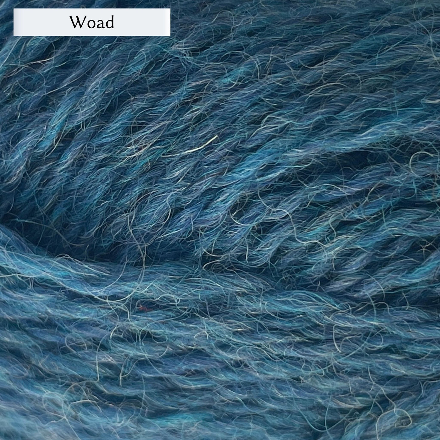 Marie Wallin's British Breeds yarn, a fingering weight, in color Woad, a medium blue-green