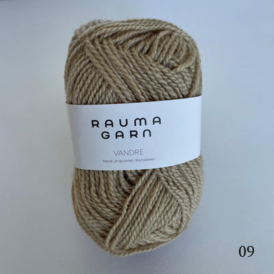 One ball of Rauma Vandre in beige/light brown 09