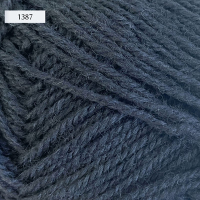 Rauma Strikkegarn, DK weight yarn, in color 1387, dusty dark blue-grey