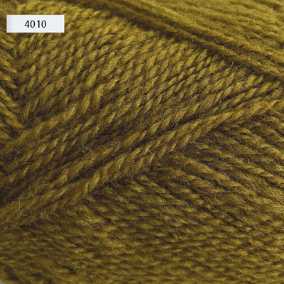 Rauma Finullgarn, a fingering/sport weight yarn, in color 4010, a camo yellow-brown