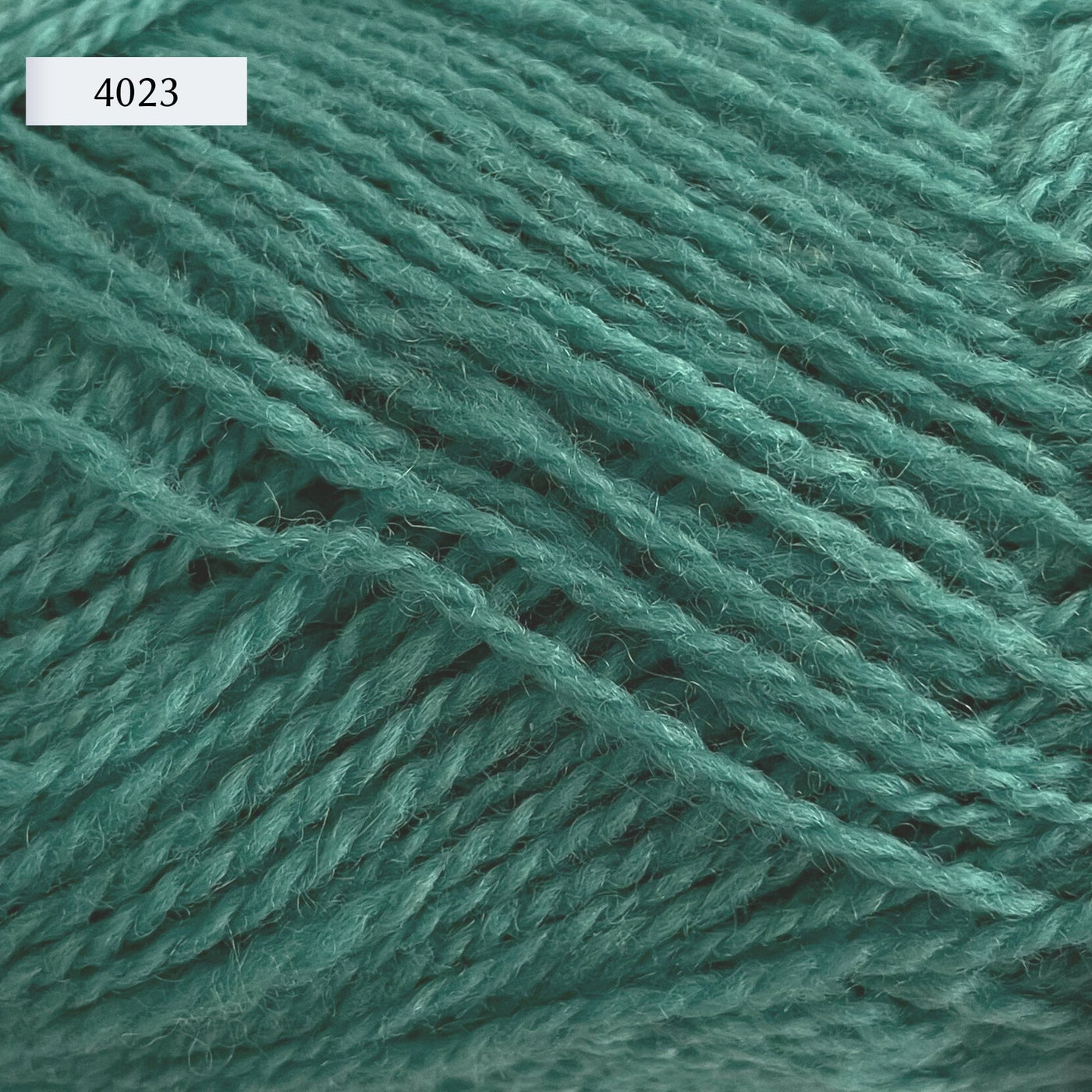 Rauma Finullgarn, a fingering/sport weight yarn, in color 4023, a medium seafoam green