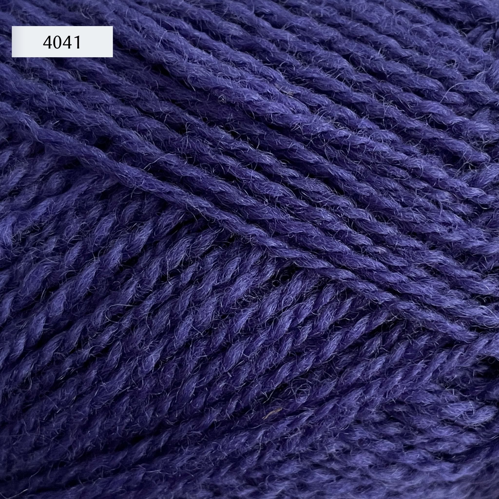 Rauma Finullgarn, a fingering/sport weight yarn, in color 4041, a deep royal purple