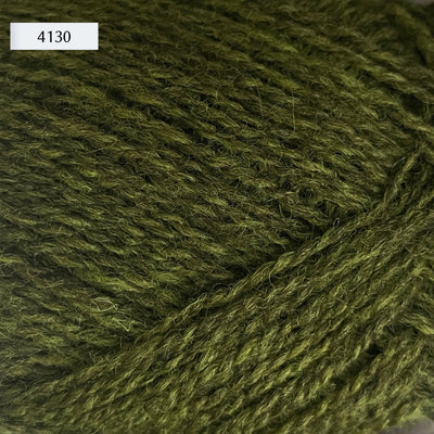 Rauma Finullgarn, a fingering/sport weight yarn, in color 4130, a heathered grass green