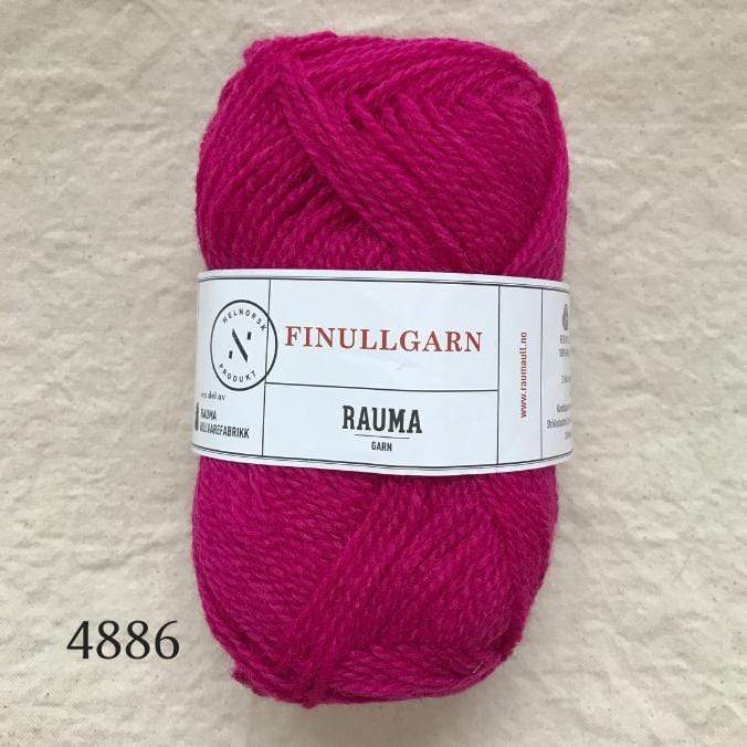 Rauma Finullgarn 4886 Very Bright Pink Yarn