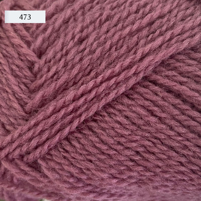Rauma Finullgarn, a fingering/sport weight yarn, in color 473, a mauve purple