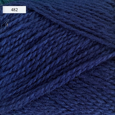 Rauma Finullgarn, a fingering/sport weight yarn, in color 482, a dark navy blue
