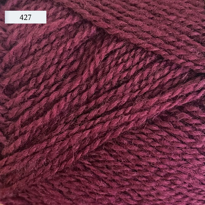 Rauma Finullgarn, a fingering/sport weight yarn, in color 427, a mulberry purple