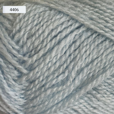 Rauma Finullgarn, a fingering/sport weight yarn, in color 4406, a light ice blue