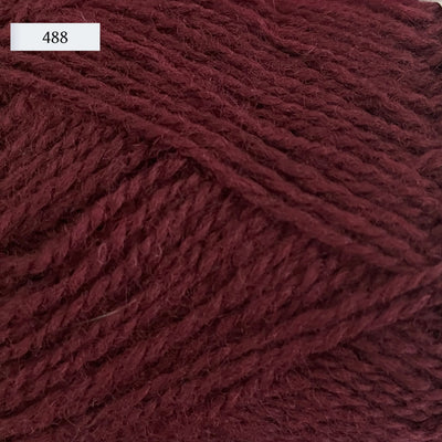 Rauma Finullgarn, a fingering/sport weight yarn, in color 488, a rich brown