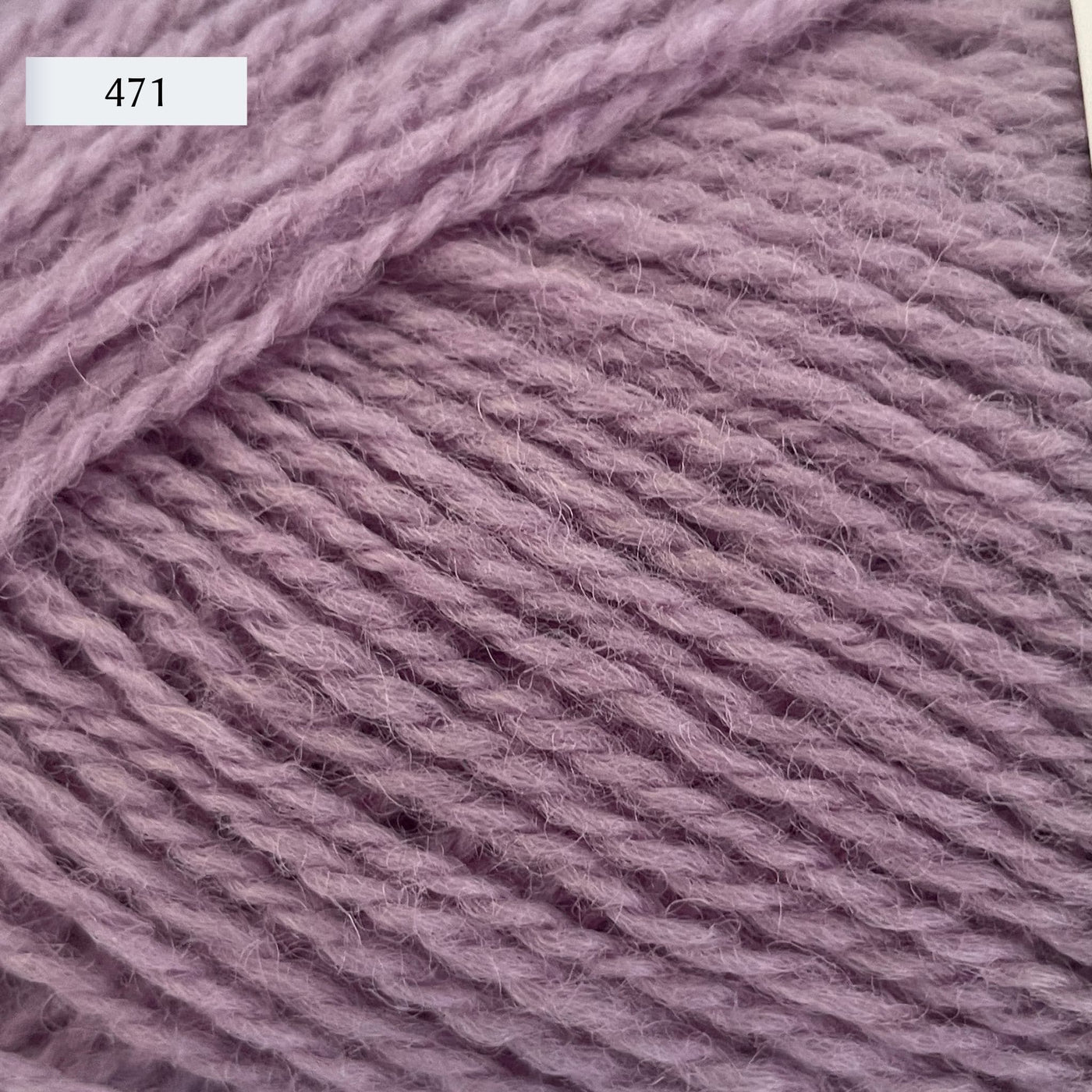Rauma Finullgarn, a fingering/sport weight yarn, in color 471, a lavender