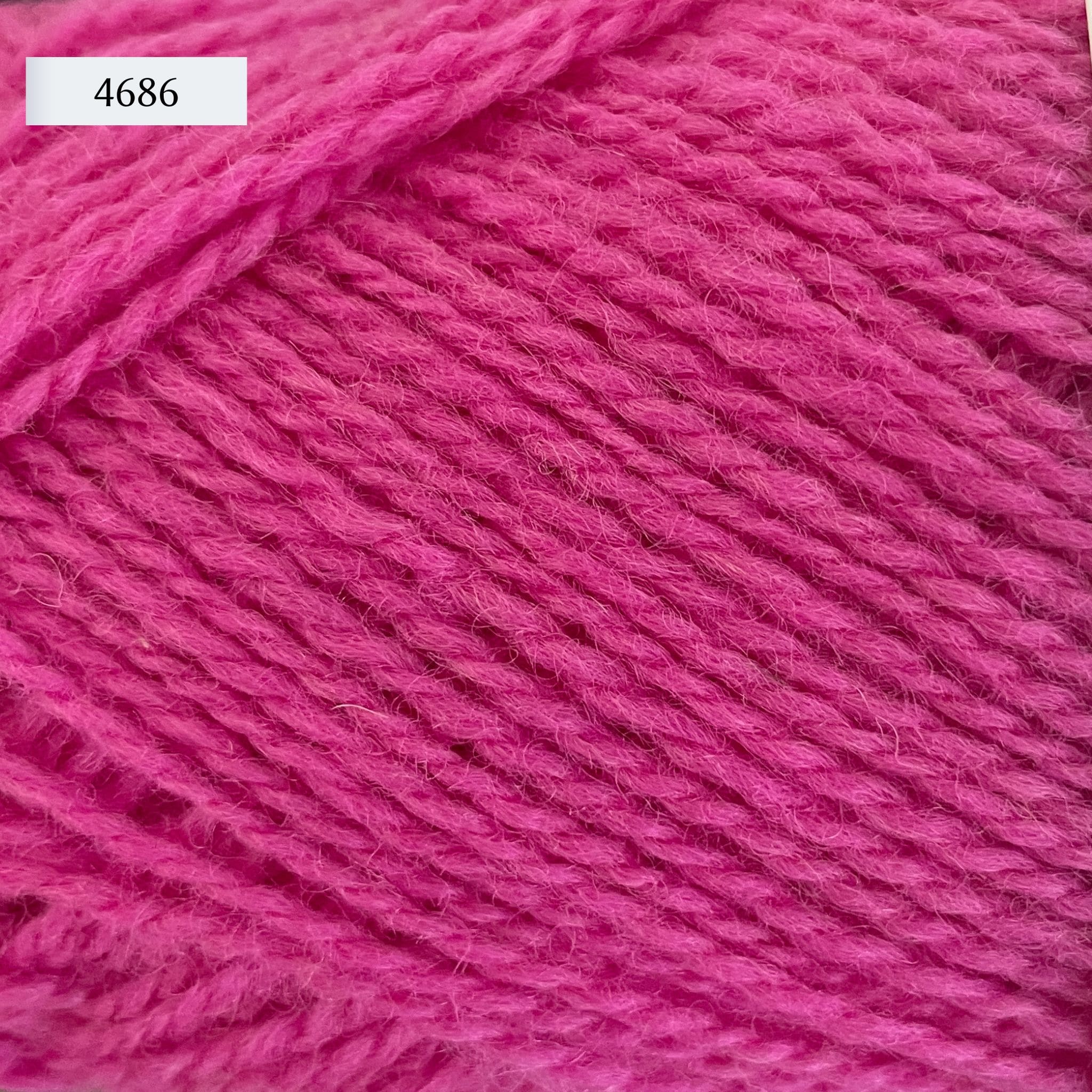 Rauma Finullgarn, a fingering/sport weight yarn, in color 4686, a rich bubblegum pink