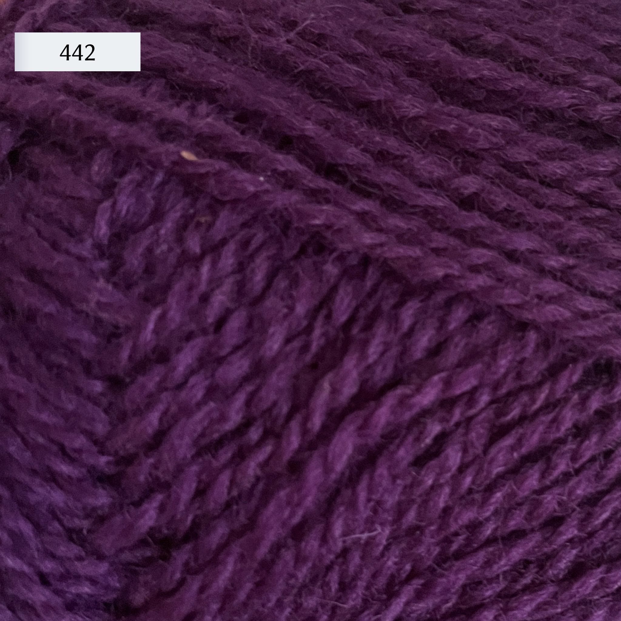 Rauma Finullgarn, a fingering/sport weight yarn, in color 442, a warm purple