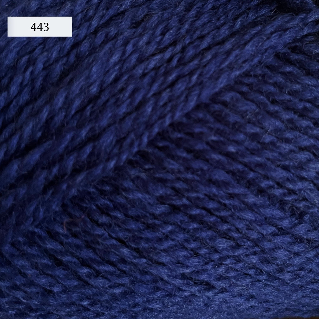 Rauma Finullgarn, a fingering/sport weight yarn, in color 443, a navy blue