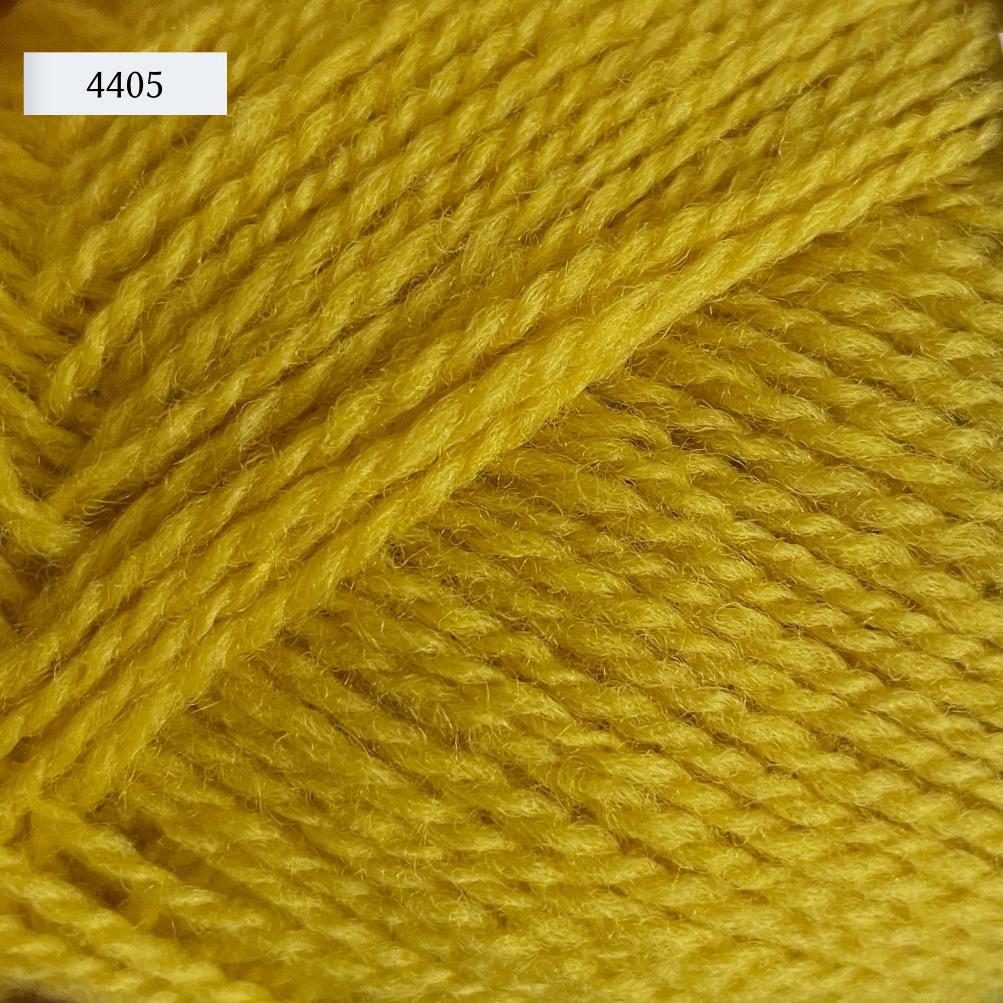Rauma Finullgarn, a fingering/sport weight yarn, in color 4405, a lemon yellow