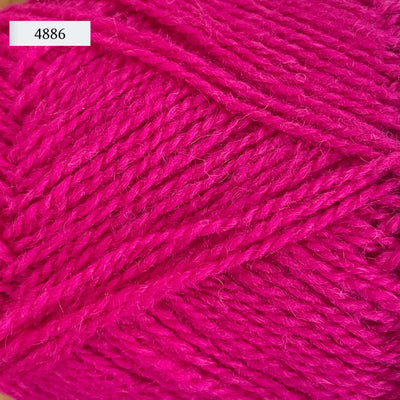 Rauma Finullgarn, a fingering/sport weight yarn, in color 4886, a bright fuschia