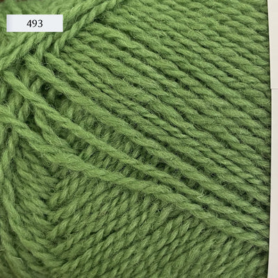 Rauma Finullgarn, a fingering/sport weight yarn, in color 493, a medium mint green