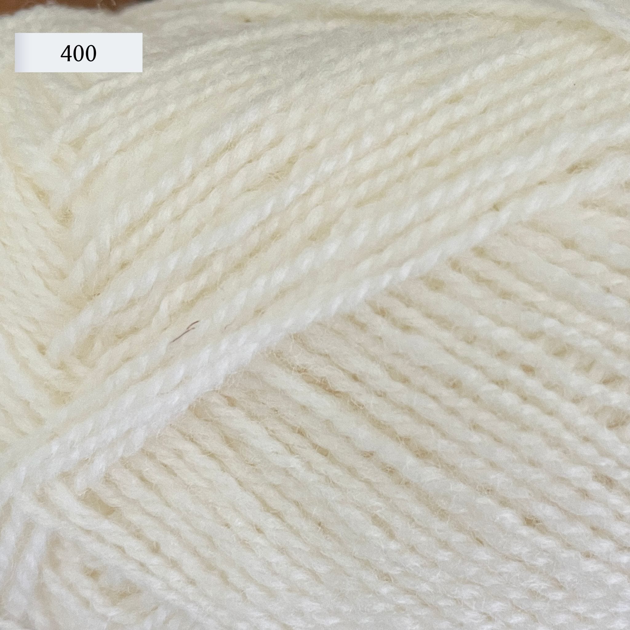 Rauma Gammelserie 2ply wool yarn, fingering weight, in color 400, pure white