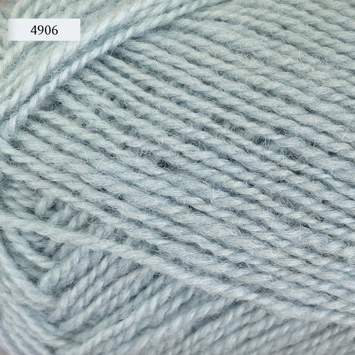 Rauma Gammelserie 2ply wool yarn, fingering weight, in color 4906, light ice blue
