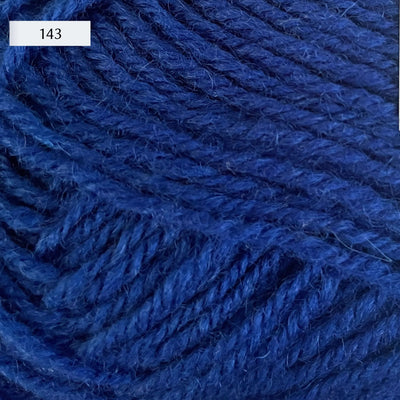 Rauma Strikkegarn, DK weight yarn, in color 143, cobalt blue