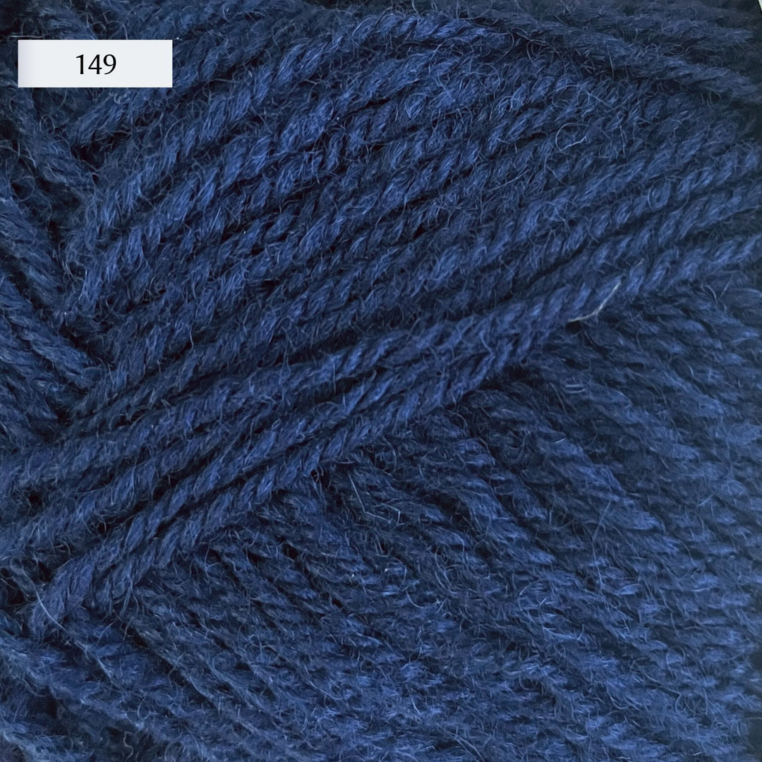 Rauma Strikkegarn, DK weight yarn, in color 149, dusty mid-tone denim blue