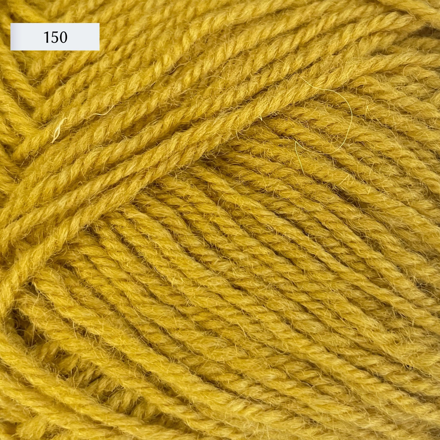 Rauma Strikkegarn, DK weight yarn, in color 150, cool yellow