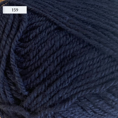 Rauma Strikkegarn, DK weight yarn, in color 159, peacoat navy blue