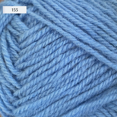 Rauma Strikkegarn, DK weight yarn, in color 155, baby blue