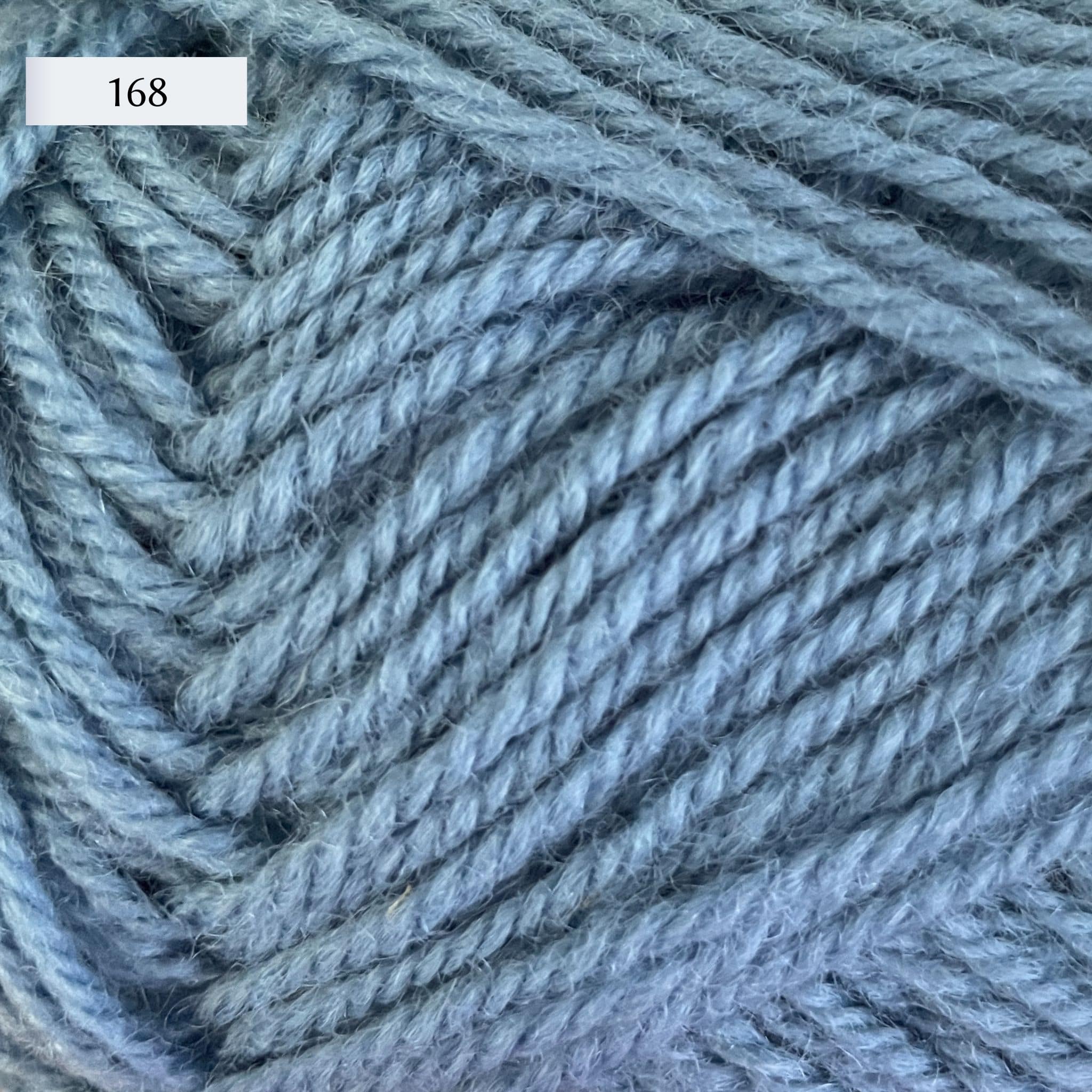 Rauma Strikkegarn, DK weight yarn, in color 168, dusty baby blue