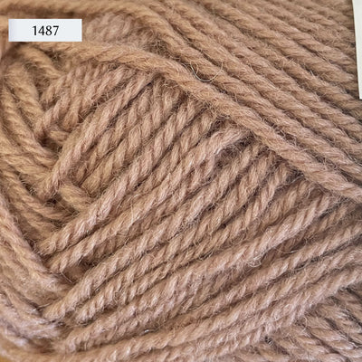 Rauma Strikkegarn, DK weight yarn, in color 1487, solid light camel tan