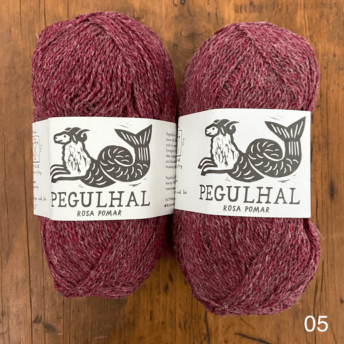 The Woolly Thistle's Retrosaria Pegulhal Fingering Weight Yarn in 05 (burgundy)