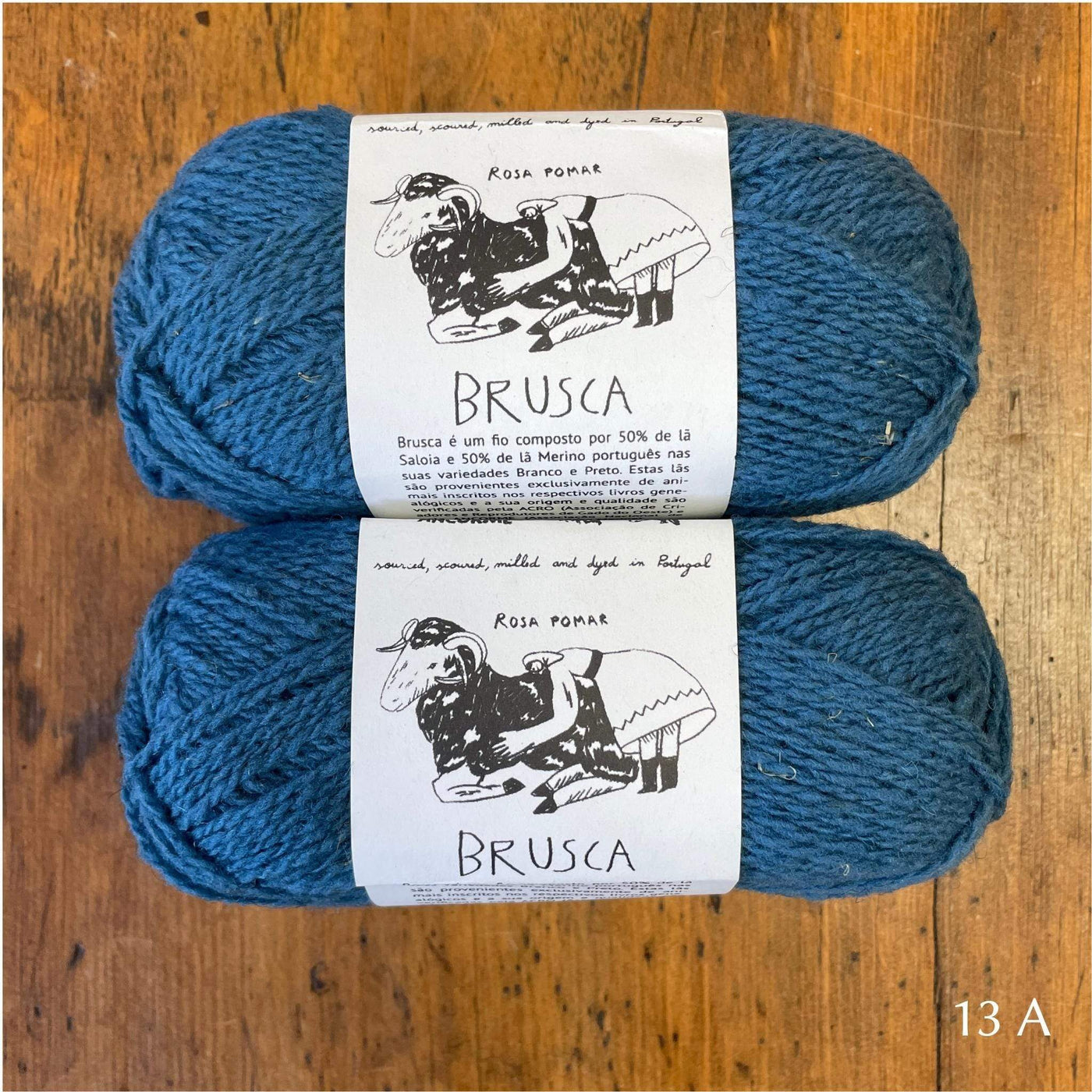 The Woolly Thistle Retrosaria Brusca DK Yarn in 13 A (blue)