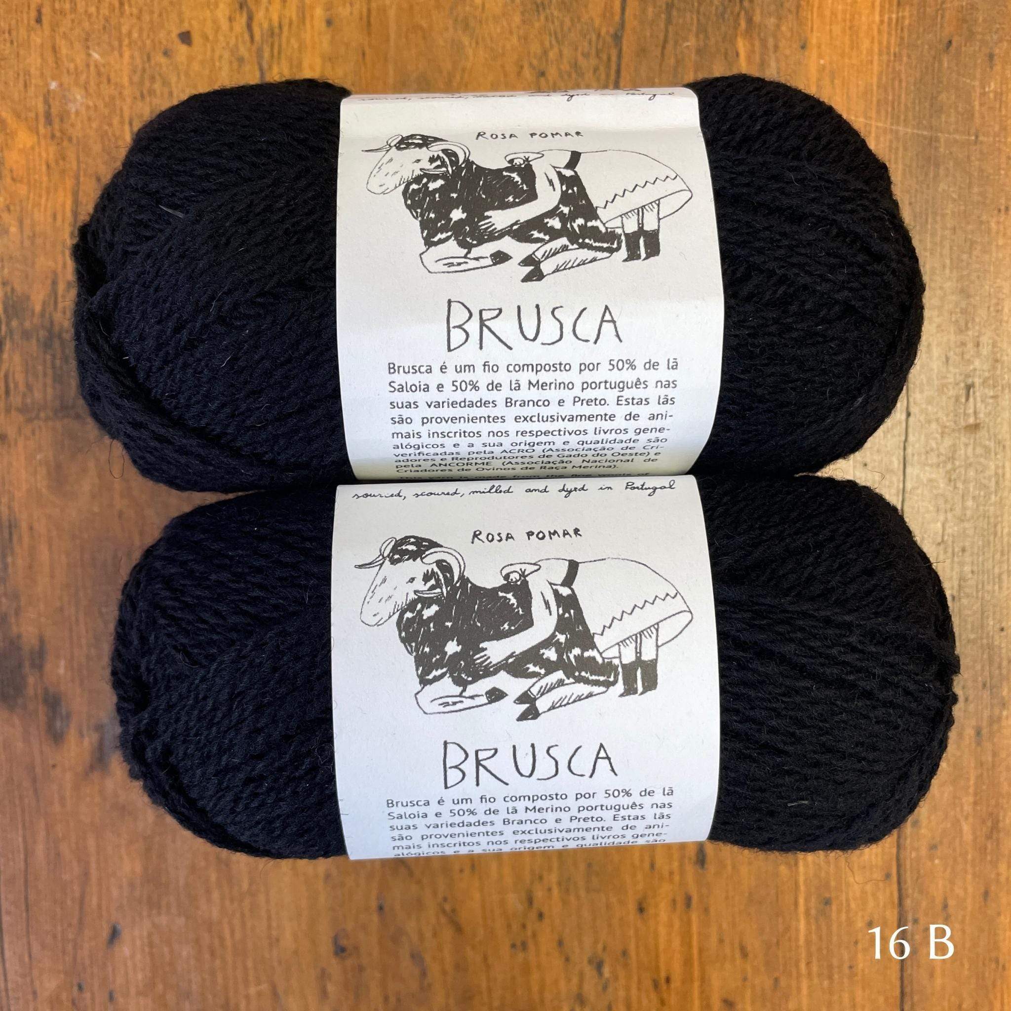 The Woolly Thistle Retrosaria Brusca DK Yarn in 16 B (Black)