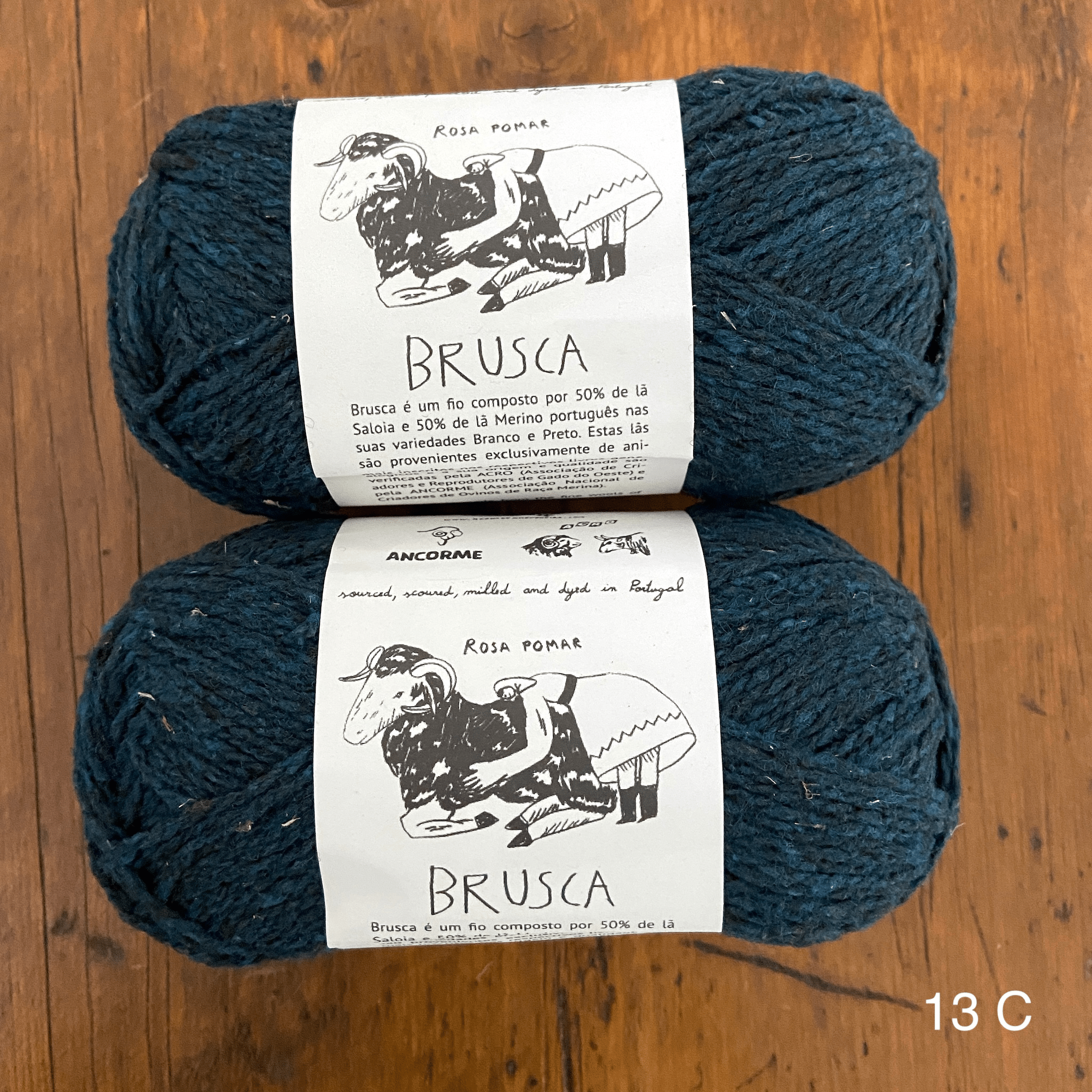 The Woolly Thistle Retrosaria Brusca DK Yarn in 13C (blue)