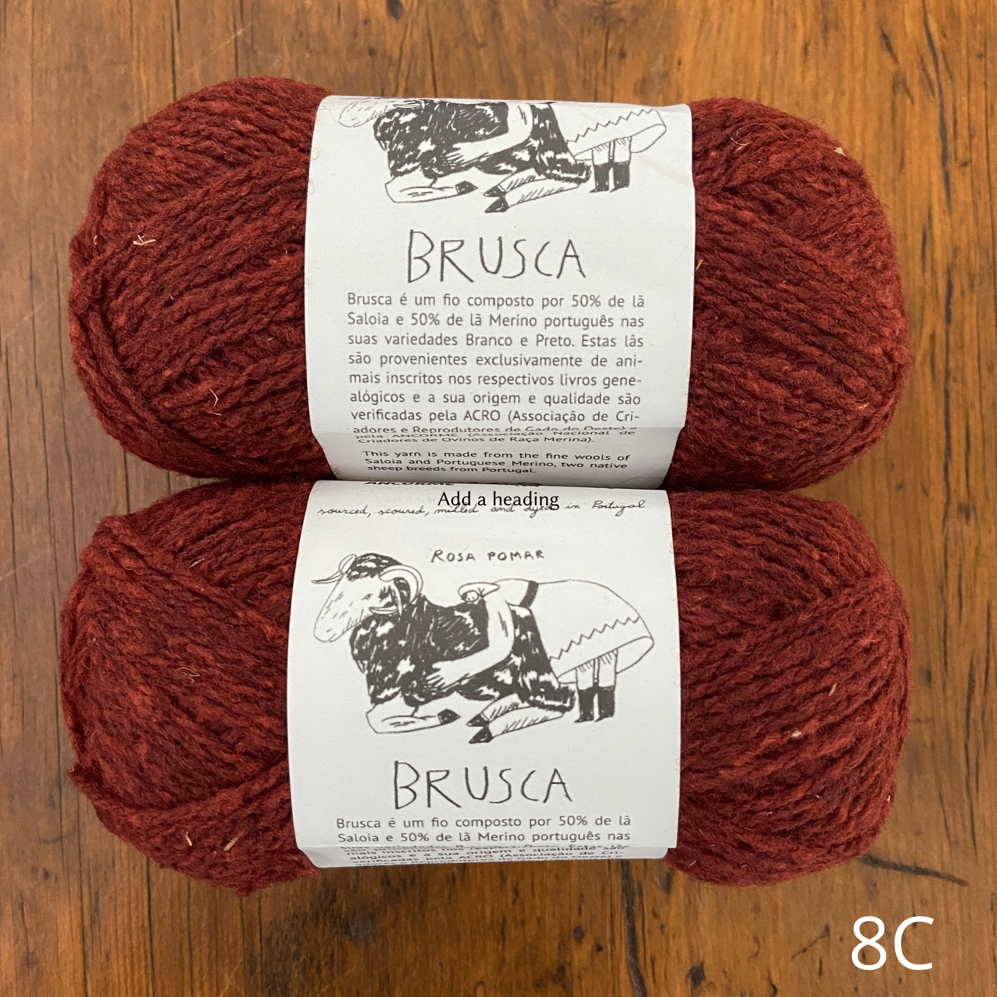 The Woolly Thistle Retrosaria Brusca DK Yarn in 8C (burgundy)