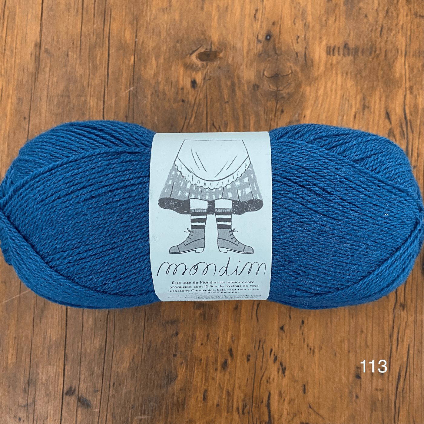The Woolly Thistle Retrosaria Mondim Fingering Weight Yarn in 113 (blue)