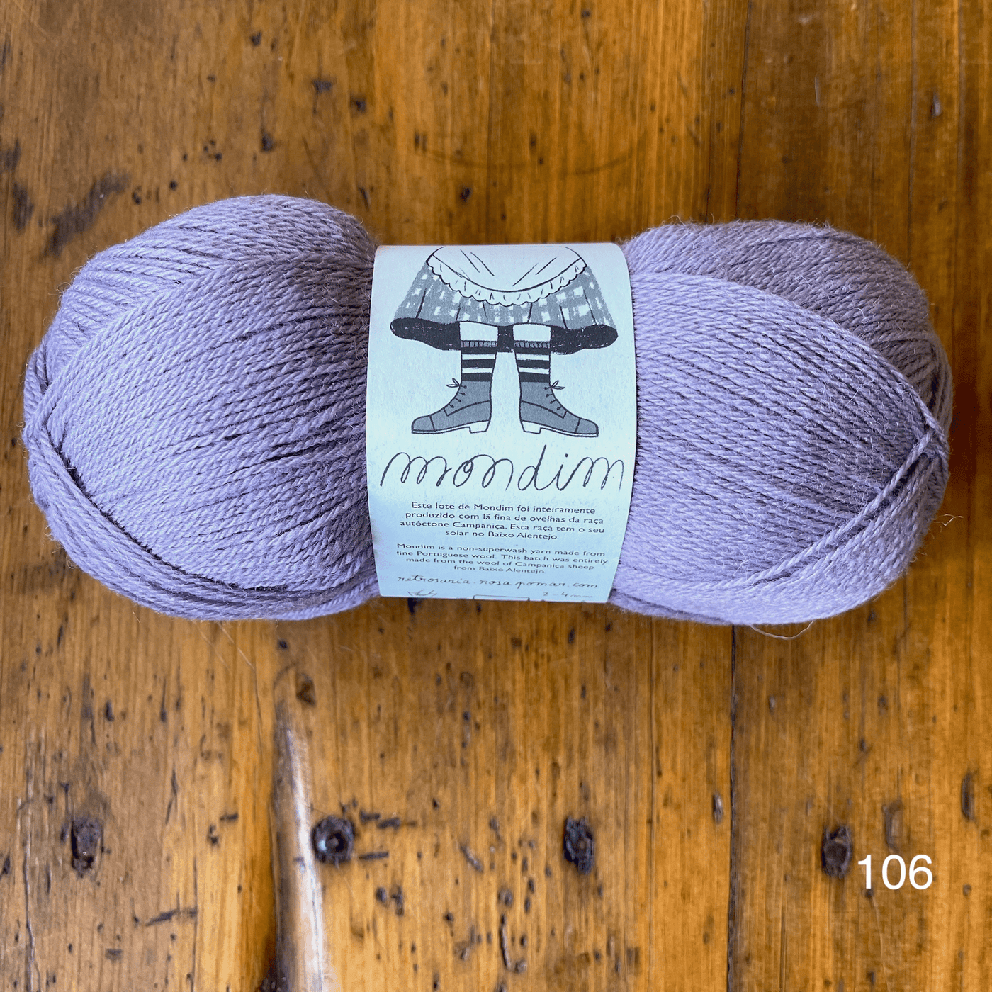 The Woolly Thistle Retrosaria Mondim Fingering Weight Yarn in 106 (purple)