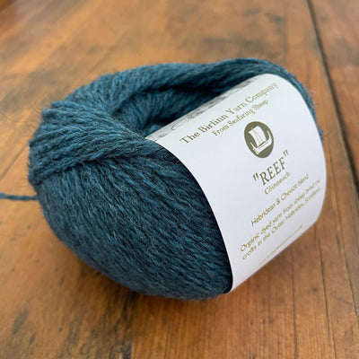 Birlinn Yarn Company Hebridean 4ply yarn shown in Reef (Turquoise)