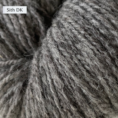 UIST Wool DK weight shown in Sith color which is a natural medium grey.