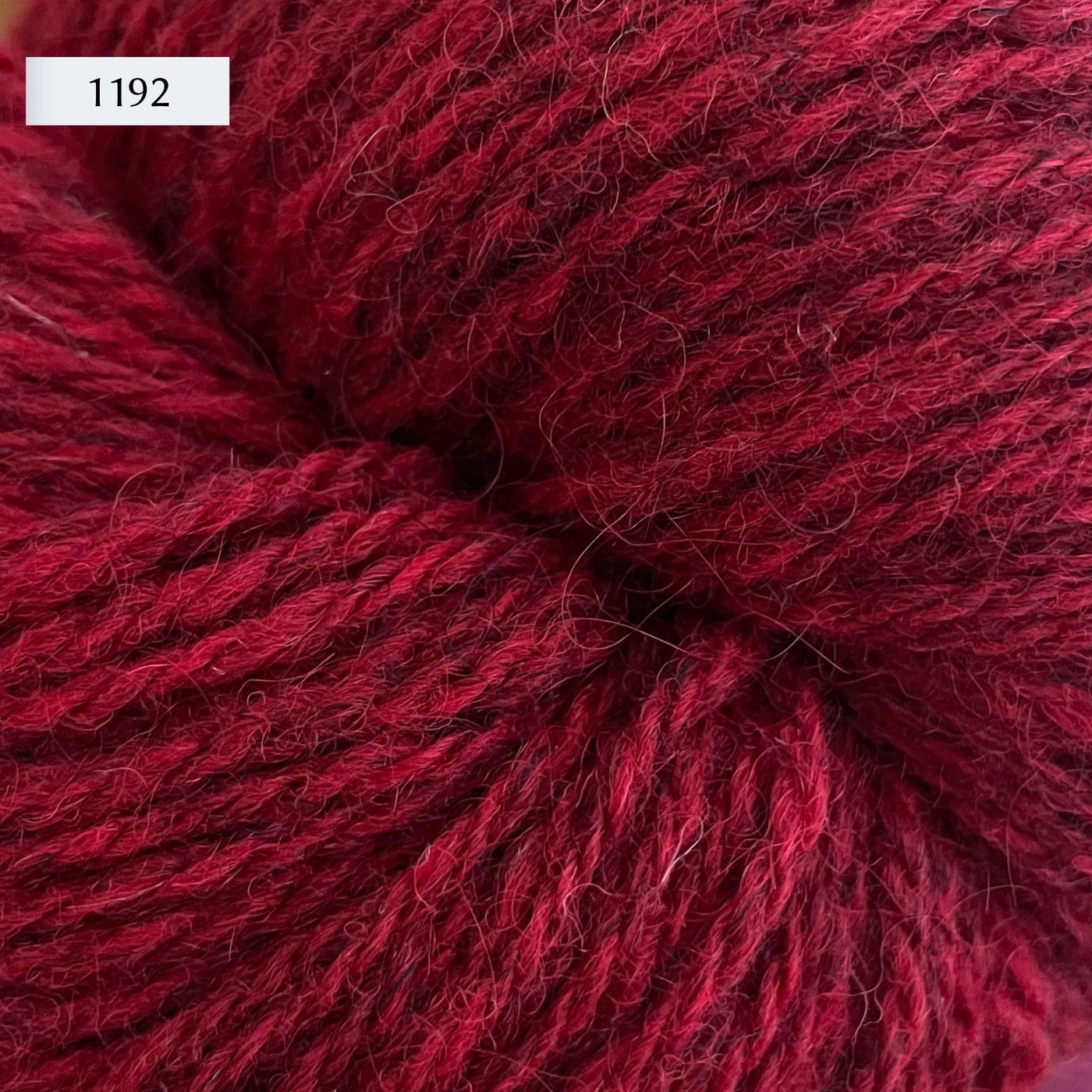 Ullcentrum 3ply, a worsted weight wool yarn, in color 1192, a rich red