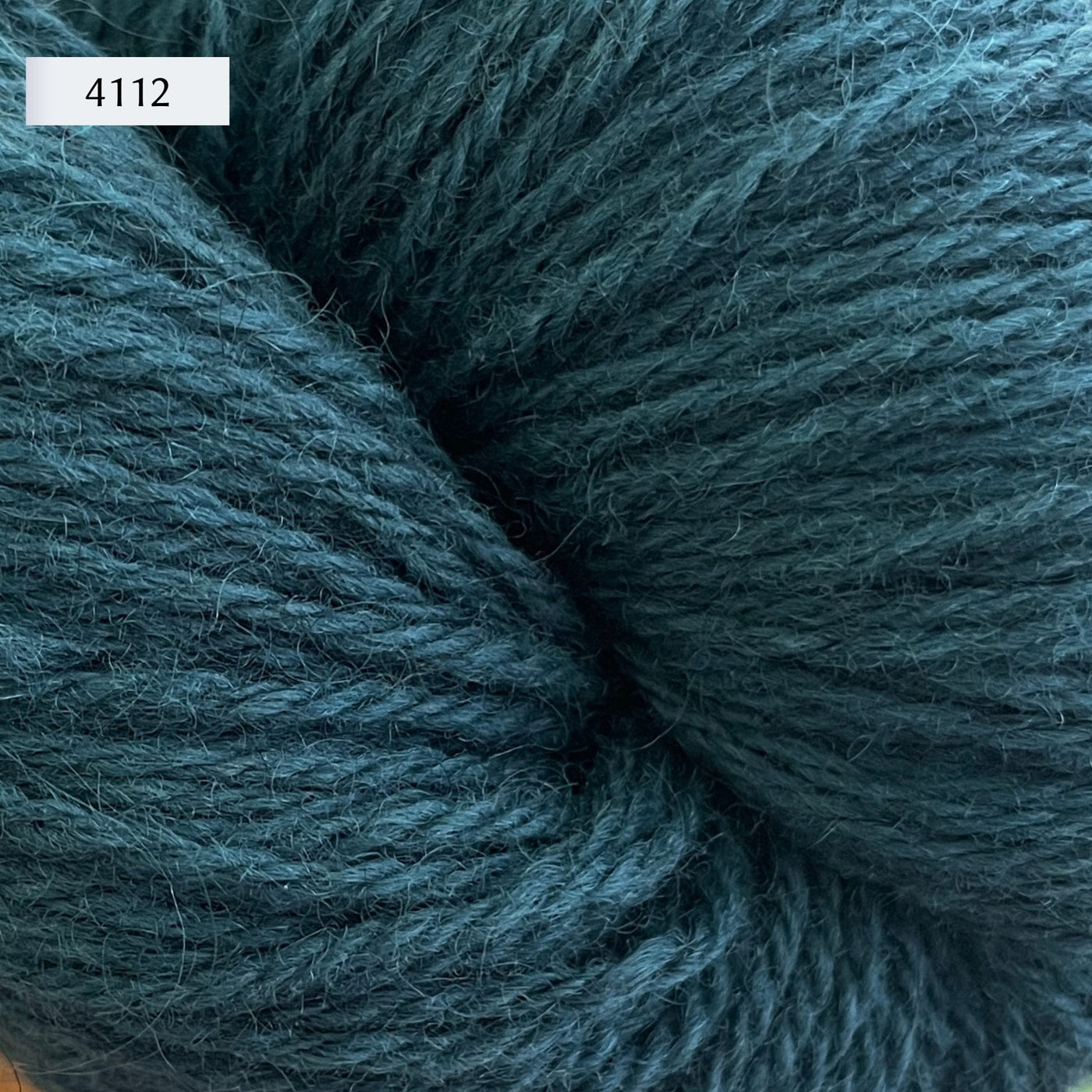 Ullcentrum 3ply, a worsted weight wool yarn, in color 4112, a petrol blue/teal