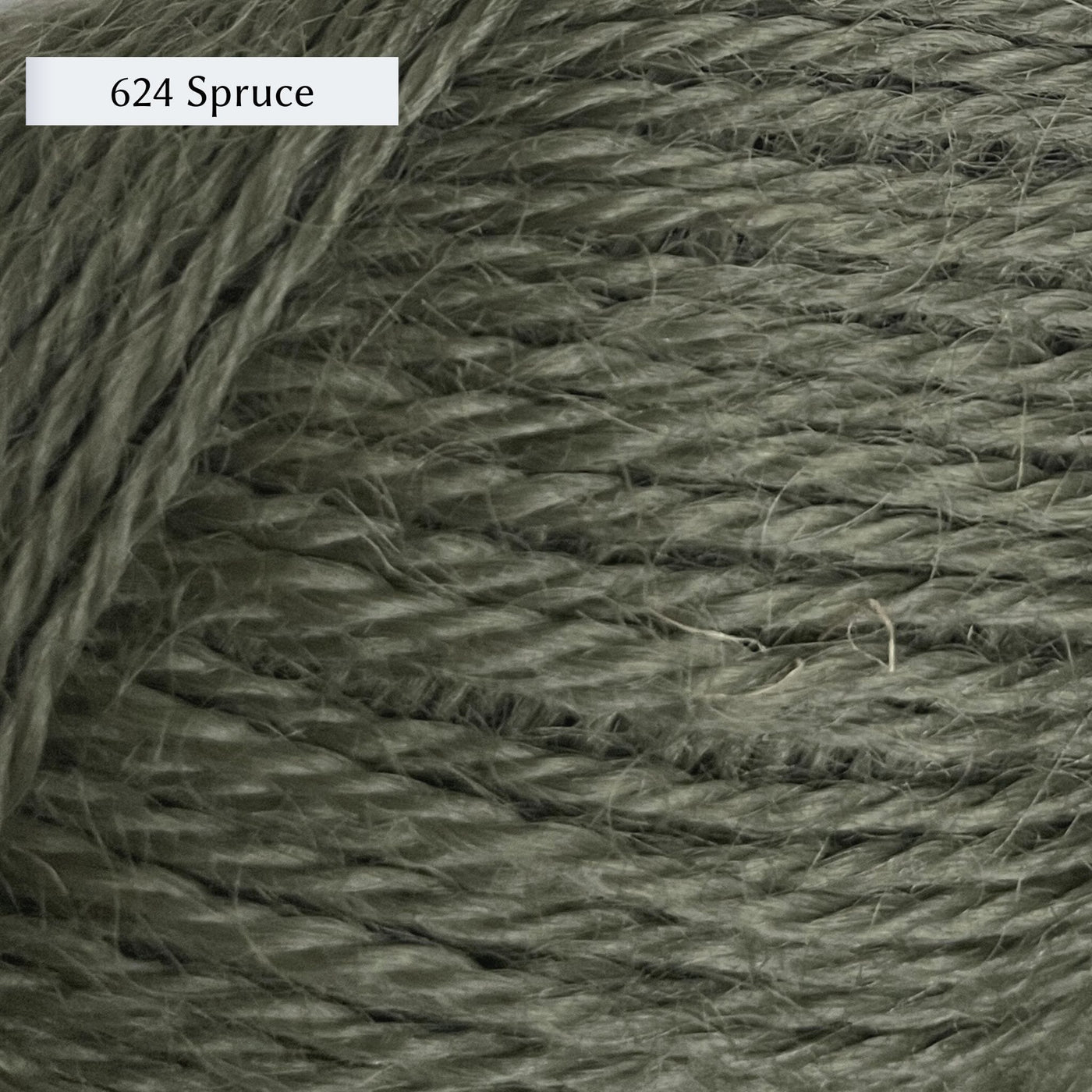 Wensleydale Longwool Sheep Shop 4ply yarn, a fingering weight yarn, in 624 Spruce, a dusty grey-green