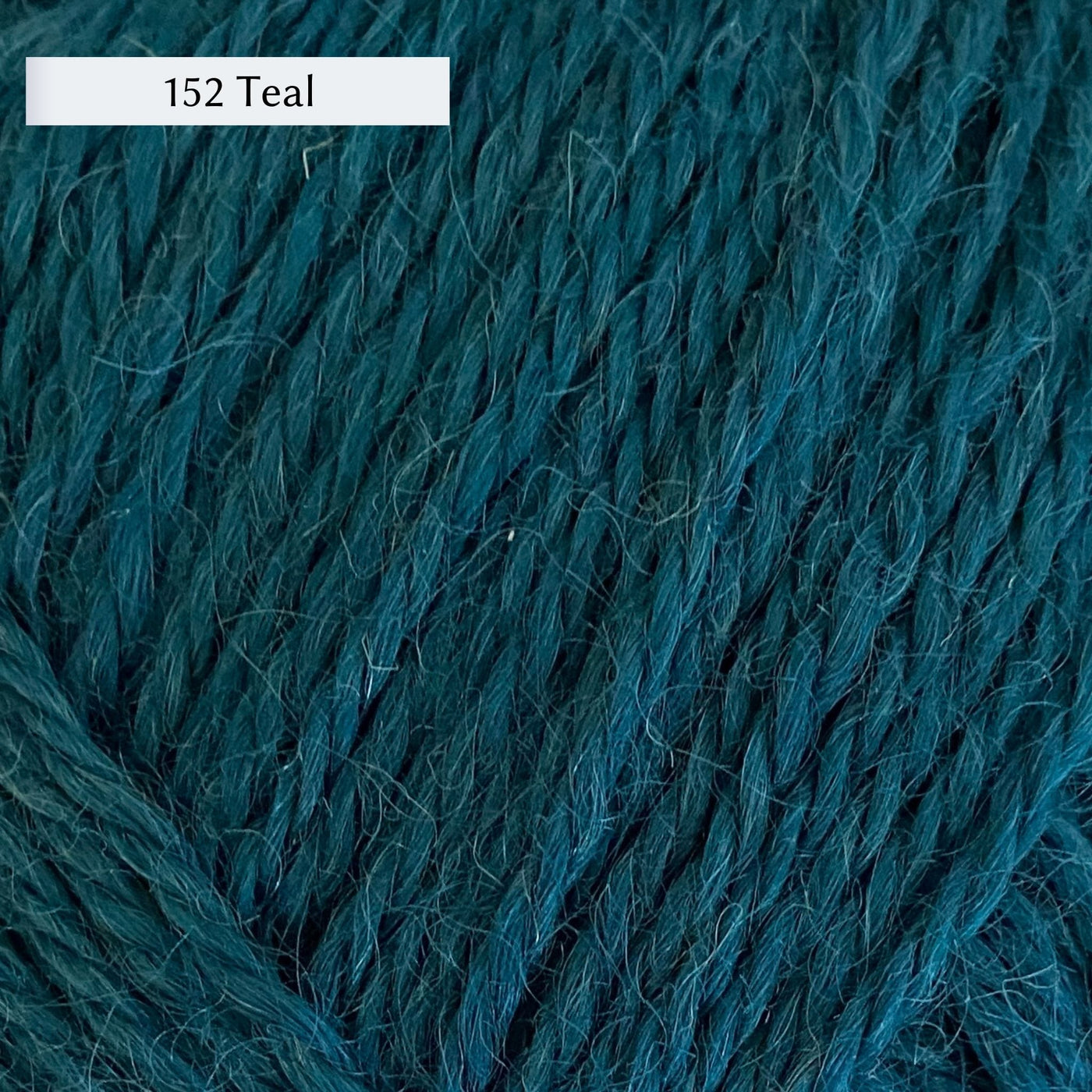 Wensleydale Longwool Aran, an aran weight yarn made from Wensleydale sheep, in color 152 Teal, a deep petrol teal