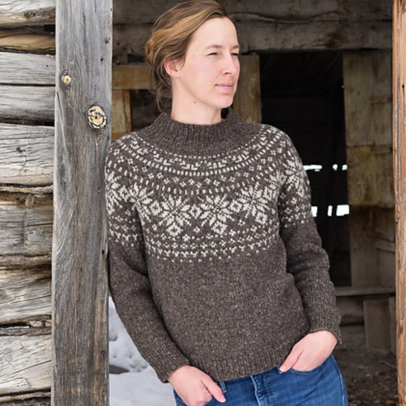 Winter Woods Yarn Set in Manchelopis by Jessica McDonald