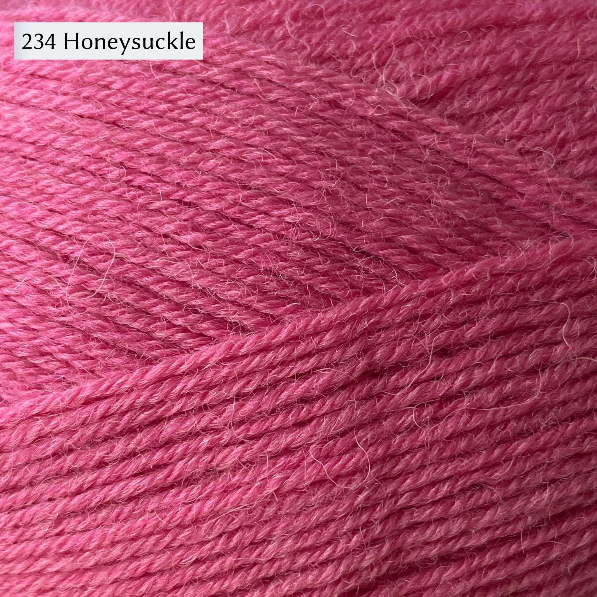 West Yorkshire Spinners Signature 4ply yarn, 100-gram ball, fingering weight, in color 234 Honeysuckle, a medium bubblegum pink