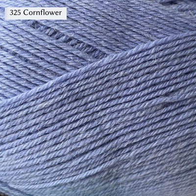 West Yorkshire Spinners Signature 4ply yarn, 100-gram ball, fingering weight, in color 325 Cornflower, a dusty lavender