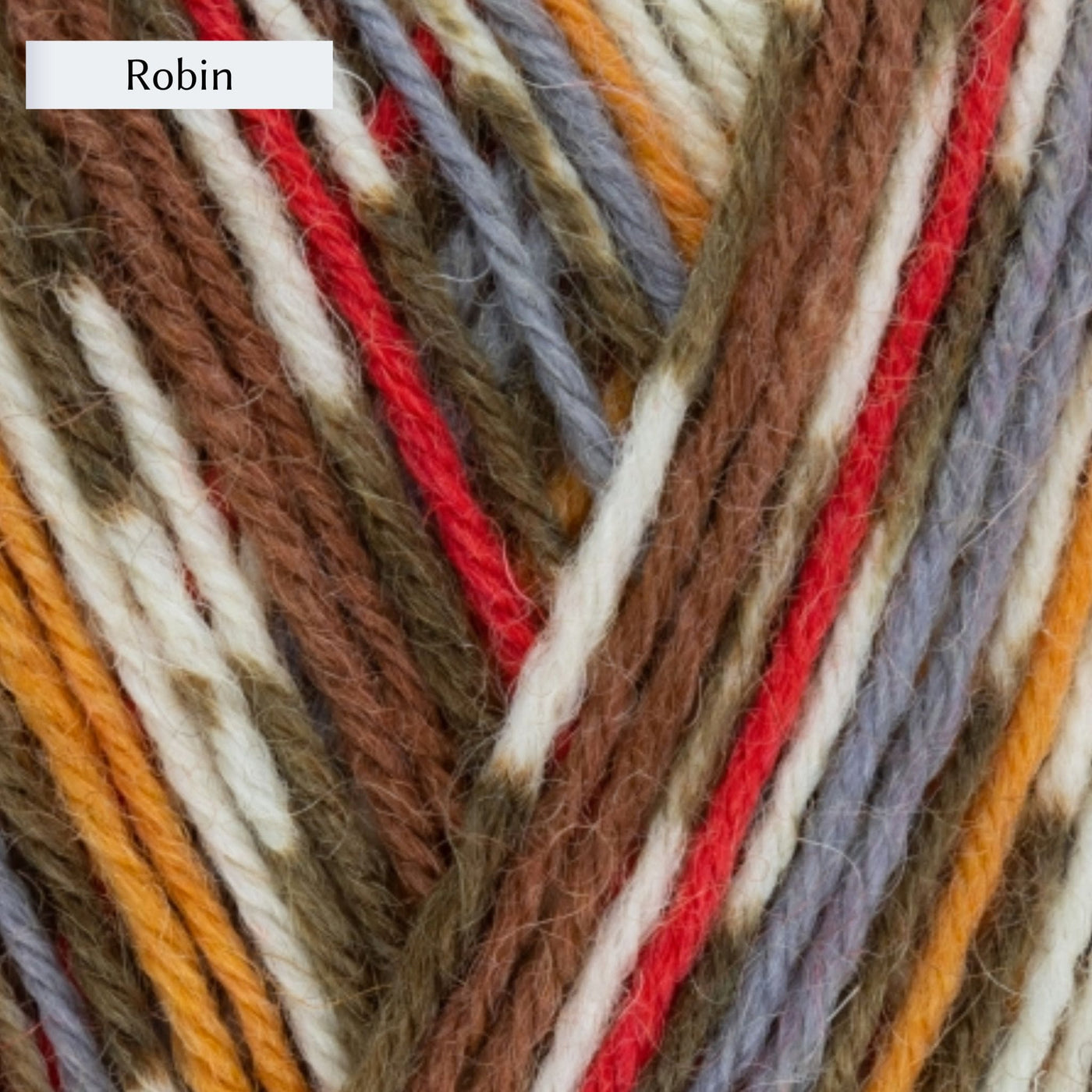 A close-up picture of West Yorkshire Spinners Signature 4ply yarn, fingering weight, in color Robin